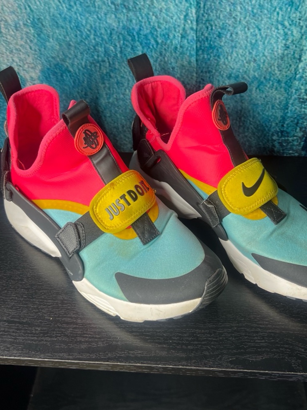 Nike Women's Multicolor Slip-On Sneakers - Pink/Teal/Yellow